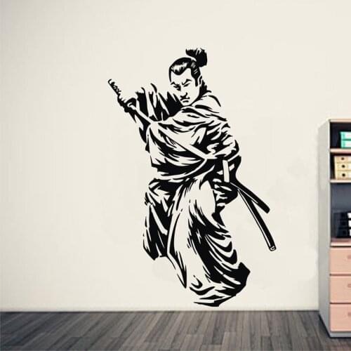 Kendo Wall Sticker Warrior Ninja Poster Vinyl Art Wall Decals Home Decoration Decor Mural Kendo Samurai Decal