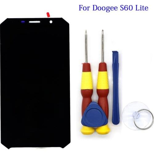 New Original Touch Screen LCD Display LCD Screen For DOOGEE S60 Lite Replacement Parts + Disassemble Tool