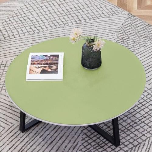 Pure color waterproof tablecloth Heat-resistant pvc round rectangular coffee table tablecloth custom made dinning table mat