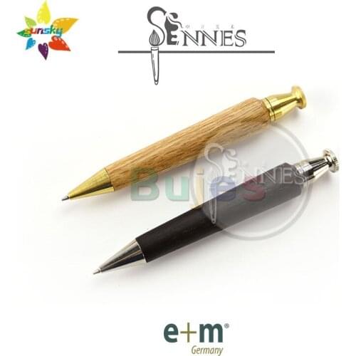 Original Germany e+m Queen 5111 Log metal automatic pencil 0.7mm Rotation type Drafting drawing Stationery supplies