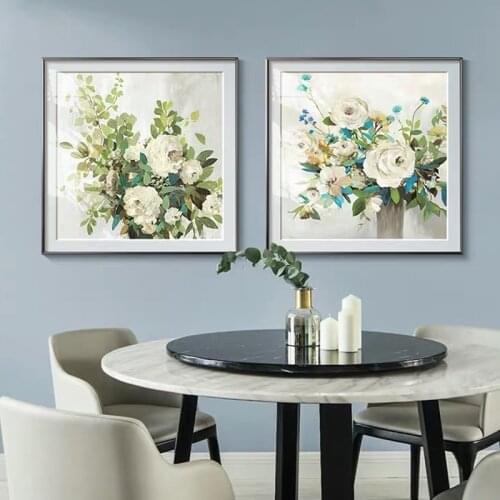 Peony Flowers Modern Abstract Plant Leaf Canvas Poster Print Home Decor Nordic Wall Art Painting Living Room Decoration Picture