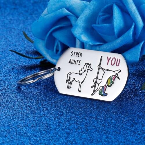 Aunt Gifts Keychain Best Auntie Birthday Keychain for Christmas Mothers Day Unicorn Aunt Gift Idea Sarcastic Appreciation Gift