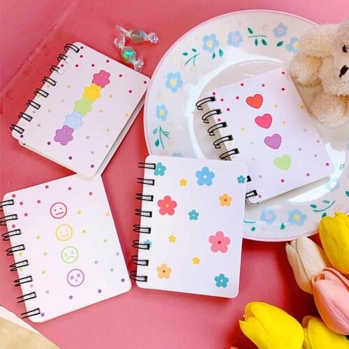 Coil Book Flower Gummy Bear Portable Portable Small Book Coil Word Book Student Simple Notepad Tearing Message Paper Plan Book