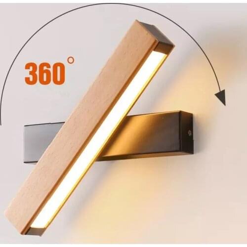 Nordic simple Wooden LED Wall Lamp Modern Adjustable Lighting bar restaurant Living room Porch Wall Lamps Corridor decor