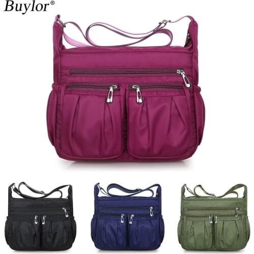 Buylor Women Shoulder Messenger Bags Fashion Waterproof Handbags Nylon Crossbody Bag Hot Sale Large Capacity Diagonal Bag