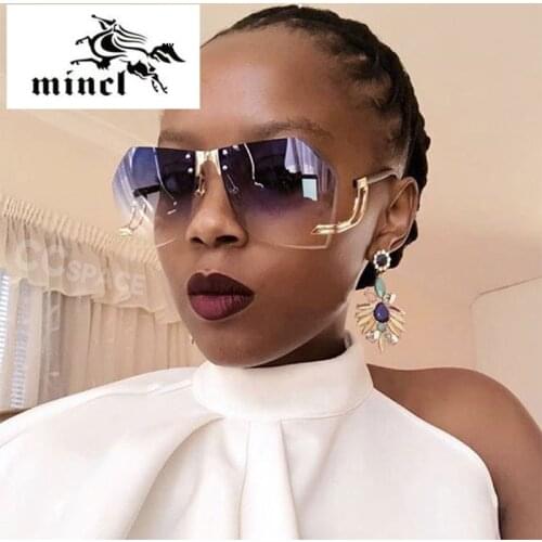 2020 New Irregular Frameless Sunglasses Women Gradient Alloy Frame Luxury Brand Glasses Designer Fashion Female Shades UV400 NX