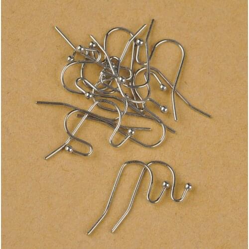 1000pcs Rhodium Plated Ball End Earring Findings Earrings Clasps Hooks Fittings for DIY Jewelry Making Supplies Accessories
