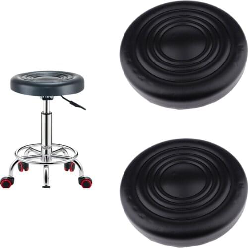 2pcs Stool Replacement Seat Cushion PU Leather Round for Bar Kitchen Coffee Shop Salon Seat Cushion Barstools