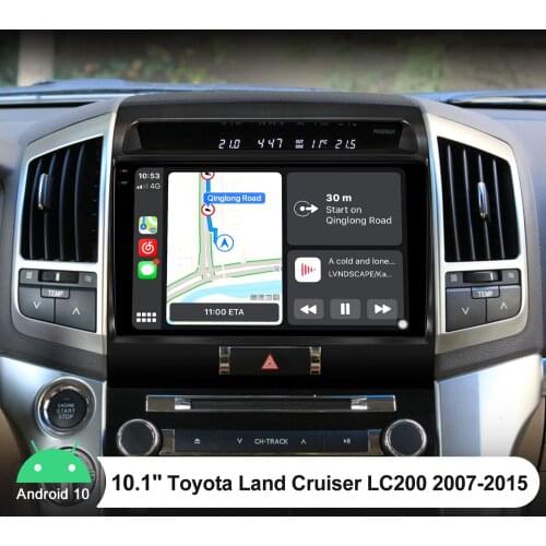 10.1 Inch Car Radio Cd Player Support WiFi/Bluetooth/Carplay/Android Auto Android 10.0 For Toyota Land Cruiser LC200 2007-2015