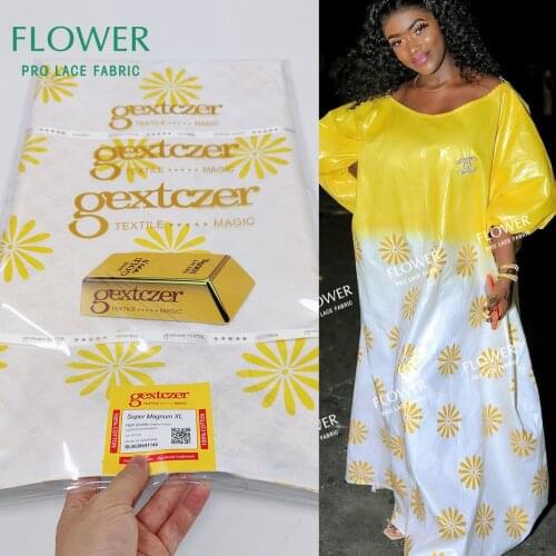 Shiny Printed Bazin Riche Fabric 2021 Latest Soft And Skin Friendly For Ankara French Men Or Women Party Dresses Lace Materials