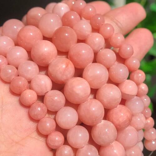 Natural Sunstone Jade Stone Beads 4/6/8/10/12mm Round Loose Spacer Beads For Diy Bracelet Necklace Jewelry Making Findings