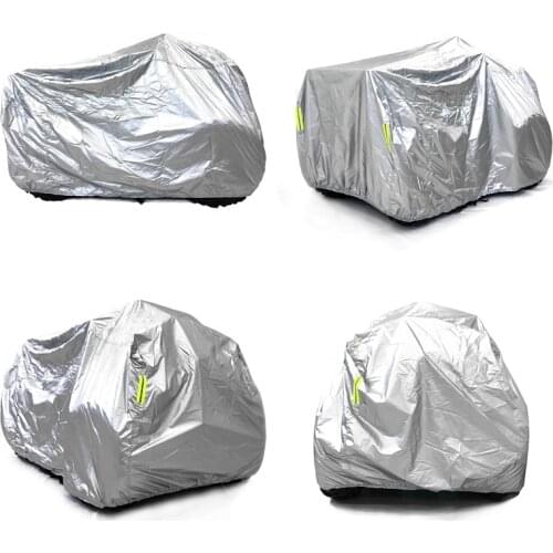 Silver ATV Beach Car Cover Motorcycle Scooter Dustproof Cover Motorbike Waterproof Protector Covers M L XL 2XL 3XL Universal