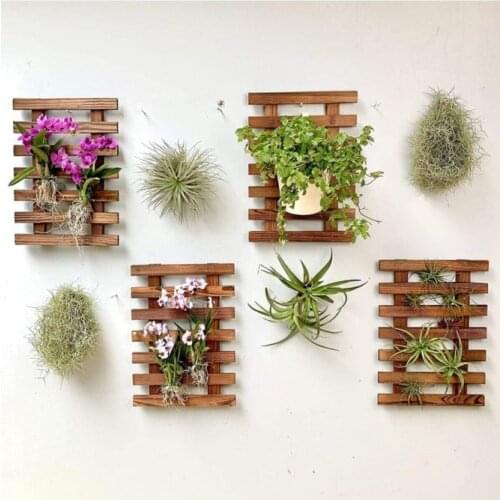Decorative Wall Type Wood Flower bed 4'lü