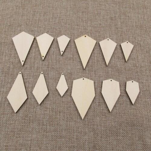 DIY Unfinished Wooden Earrings Laser Cut Ice Cream Shape Blank Wood Cutouts For Custom bases crafts Handmake