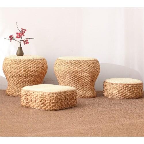 Household Fashion Simple Low Stool Originality The Cane Makes Up Shoes Stool Sofa Stool Living Room Furniture Sit Pier