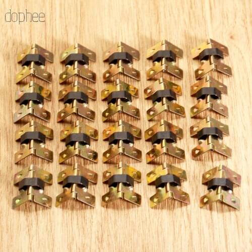 Dophee 4/20pcs decorative hinges 20*18MM Folding hinge support connection Cabinet Hinges Furniture Hardware Accessories