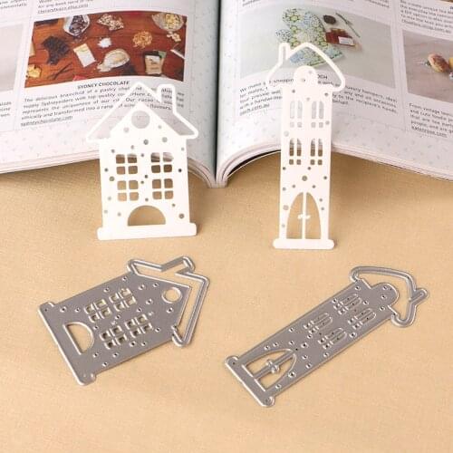 DUOFEN METAL CUTTING DIES 0602620263 country house cutout lace hollow embossing stencil DIY Scrapbook Paper Album 2018 new