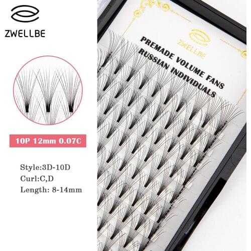 Lashes Premade Volume Wide fans 3D/4D/5D/6D/8D/9D/10d Short Stem Russian Volume Professional Eyelash Extensions Faux Mink
