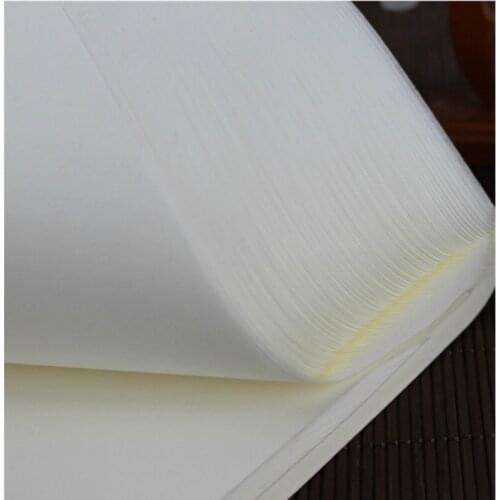 Calligraphy Painting Paper Adult Regular Script Ink Painting Half Ripe Tofu Xuan Paper 100pcs Handmade Calligraphy Paper