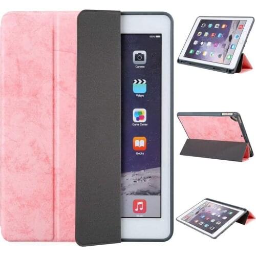 Magnetic Case+Pencil Holder Slot For iPad Pro 10.5 2017 Smart Cover For iPad 10.5 2018 PU Leather Case Soft Cover Trifold Stand