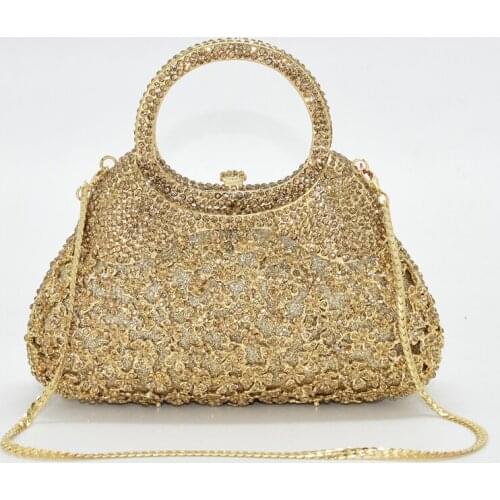 Metal Hollow Crystal Clutch Bag Ladies Evening Clutch Luxury Handbag Ladies Bag Designer Elegant