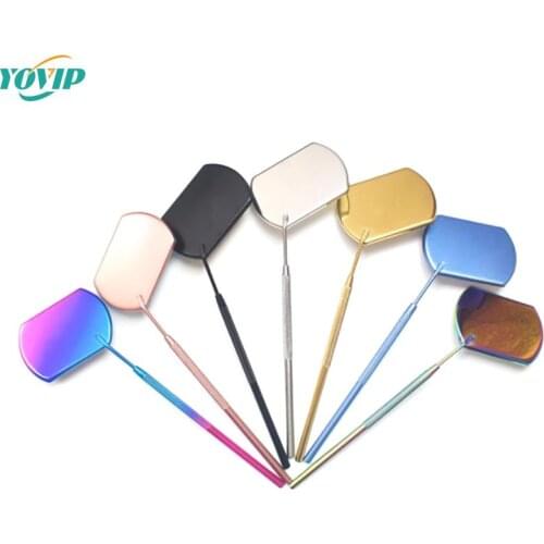 1Pcs Multifunction Checking Mirror Eyelash Extension Beauty Makeup Portable Stainless Steel Eyelashes Tools