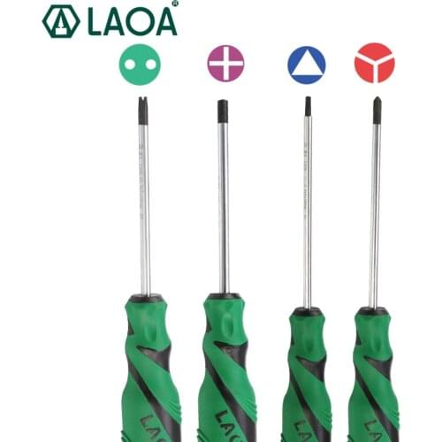 LAOA 4pcs Special-haped Screwdriver "U" Shape "Y" Shape Triangle Screwdriver Household Screwdriver Set