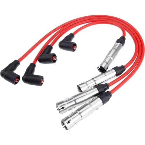 4Pcs Spark Plug Ignition Wire Cable Set For Volkswagen V W forJetta Golf Beetle 57041 09487 27588 35-77573 CH74205