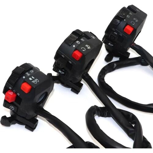 Hi-Lo Beam Motorcycle Light Kill Electric Starter Horn 4 and 5 Functions Switch with Choke Lever for 110 125 150cc ATV