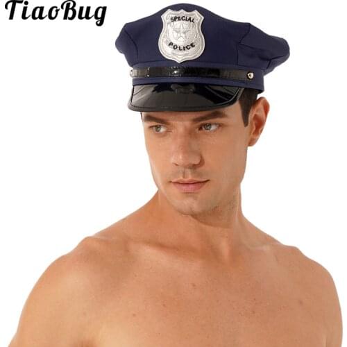 Police Hat Cop Hat Captain Hat Officer Hat Police Cosplay Halloween Party Accessories Stage Performance