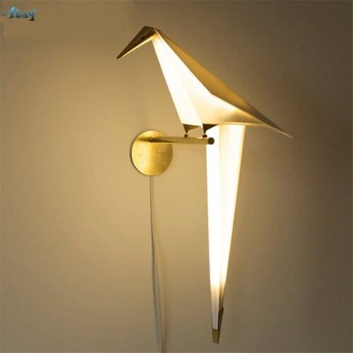 Luxury Flashing bird led Wall Lamp for dining room bar corridor creative living room decoration wall sconces lighting fixtures