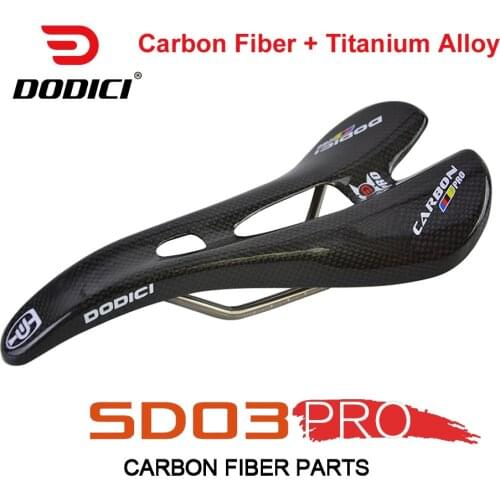 DODICI 148g Carbon Titanium Alloy Saddle Ultralight Road Bike MTB Cycling Bicycle Seat 3K Gloss