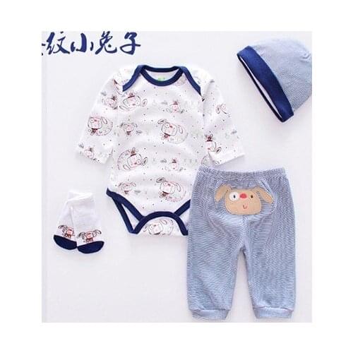 Grey rabbit 50-57cm DollMai Reborn silicone babies doll baby romper with sock reborn clothes accessories kids gift
