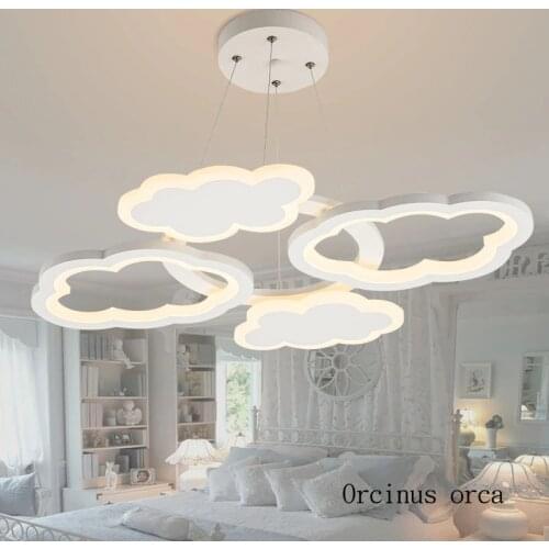 Nordic modern minimalist cloud chandelier nursery childrens room lights cartoon creativity LED cloud Chandelier free shipping
