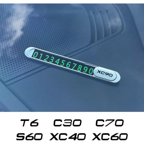 Hidden Temporary Parking Card For Volvo XC90 XC60 C30 T6 S60 C70 XC40 V40 XC70 V70 V60 V50 S80 S40 AWD V90 S90 Car Accessories