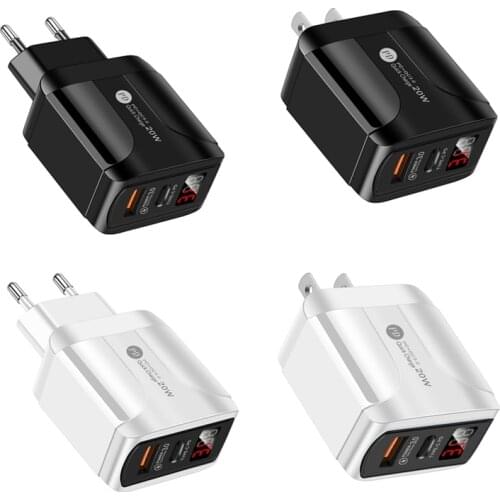 QC3.0 USB LED Smart Led Digital Display Fast Charging Charger for Computer, Mobile Phone and Tablet