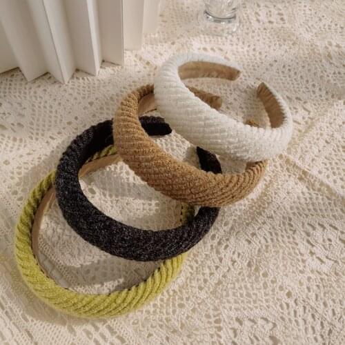 Vintage Bohemian Knitting Sponge Padded Hairband Headband Headwear Hair Accessories