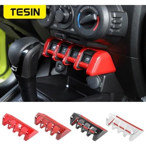 Car Interior Moulding For Suzuki Jimny Car Window Lifting Switch Panel Trim Cover Sticker Accessories For Suzuki Jimny 2019 2020