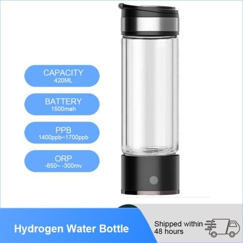 YenvK 420ML 3Inch 1 SPE&PEM Hydrogen-Rich Water Bottle Hydrogen Water Generator Self Cleaning Mode Can Absorb Hydrogen