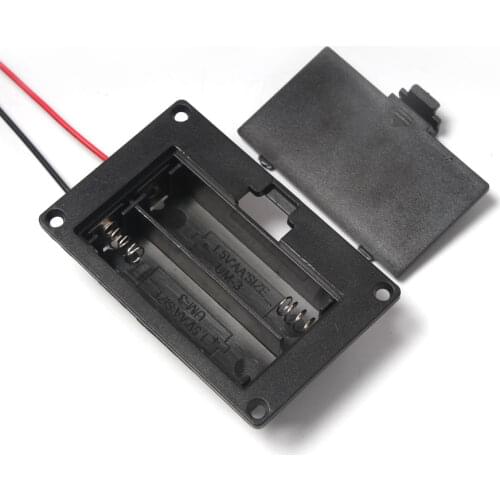 Hot Selling 1pcs/lot Hard Plastic Case Cover Black Holder Battery Storage Box For AA Spring 2Slots Battery Storage Box