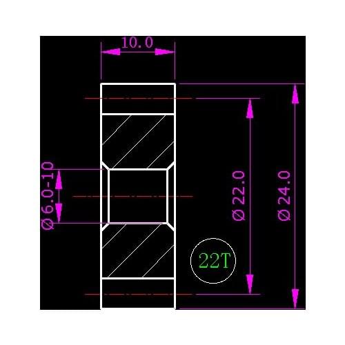1.0m/22 tooth /hole 6-10/Carbon steel