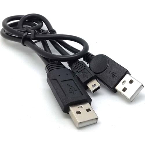 10pcs USB 2.0 A male to A Male+Mini 5pin Male sync Power Y Cable HDD Hard Drive
