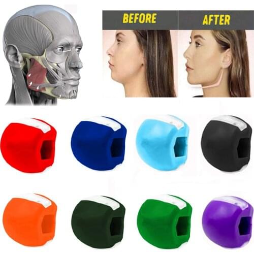 1p Bite Muscle Exerciser V Line Face Lift Tool fitness Ball Jaw Line Trend Sexy Men and Women Model Support Silica Gel 40 Pounds