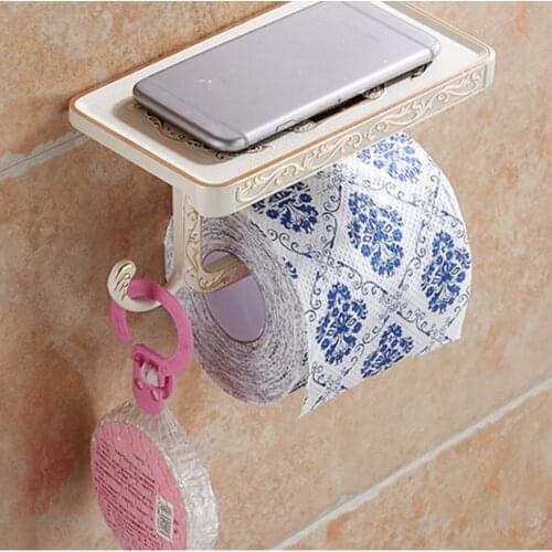 2020 New Modern Ottoman Style Chromium Toilet Paper Tissue Holder Handmade Wc Roll Towel Stand Case Shelf Bathroom Accessories