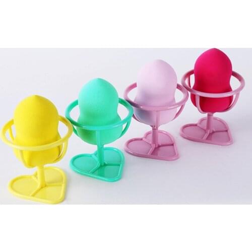 2x Makeup Foundation Sponge Blender Blending Puff Powder Beauty Make Up Sponges with Holder Stand (Random Color)