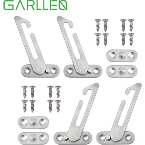 GARLLEN 4pcs UPVC Window Restrictor Child Baby Security Lock Stainless Steel Safety Catch Door Lock 2pcs for Left&2pcs for Right