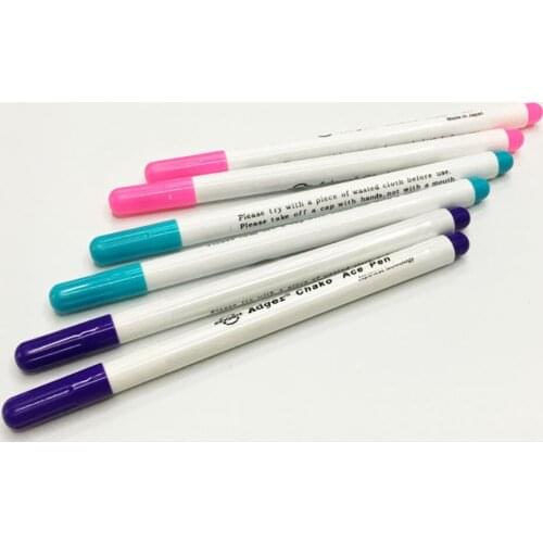 4pcs Sewing Tools Air Erasable Pen Easy Wipe Off Water Soluble Fabric Marker Pen Temporary Marking Replace Tailors Chalk
