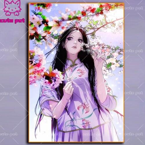 5d Chinese Anime Diy Diamond Mosaic Yi Ren Zhi Xia Embroidery Feng Baobao Diamond Painting Cross Stitch Full Square Drill Home