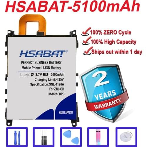HSABAT 5100mAh Battery Use for SONY Xperia Z1 LIS1525ERPC L39h L39 C6902 C6903 C6916 C6943 SO-01F L39T L39U