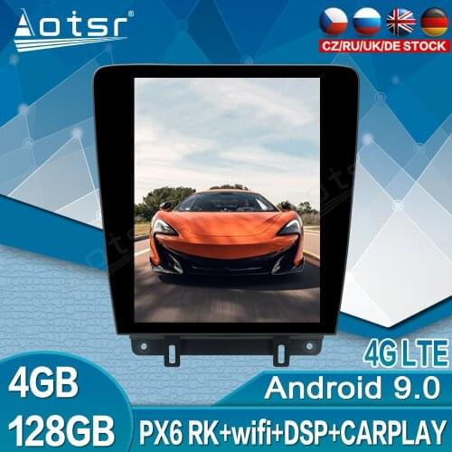 For Ford Mustang 2010-2014 Car Radio 128GB Tesla Vertical Screen Android 9.0 Multimedia Autoradio Video Player GPS Navigation BT